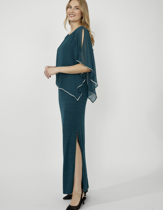 Robes soirées cocktails  Frank Lyman Marine/vert sapin / vert aquamist 