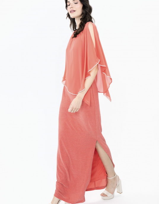 Robes soirées cocktails  Frank Lyman corail/rose 