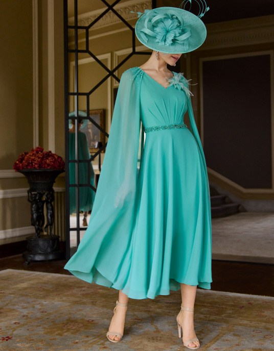 Robes soirées cocktails  Marfil/Couture Club 1GA5 - Existe seulement en Bleu CERULEO 