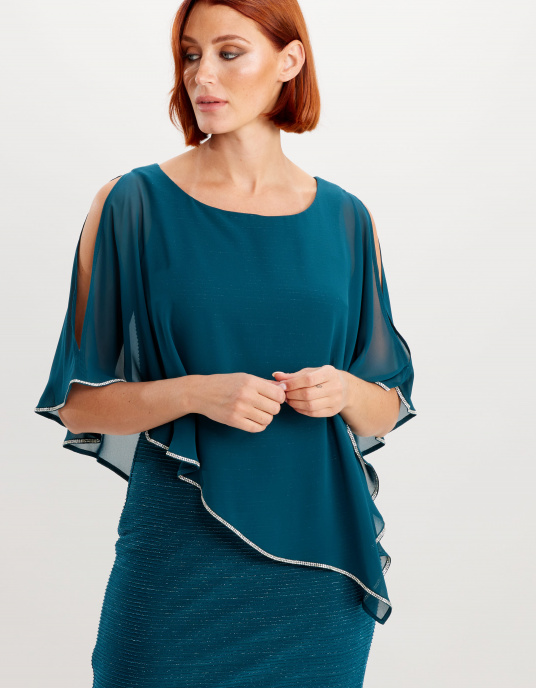 Robes soirées cocktails  Frank Lyman robe courte vert sapin  