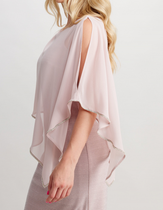 Robes soirées cocktails  Frank Lyman robe rose poudrée  