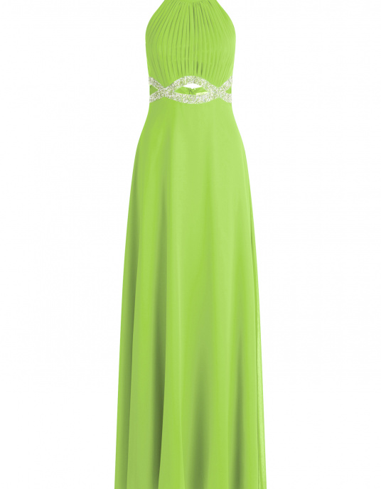 Robes soirées cocktails  Nicole Couture Robe Vert Pomme  