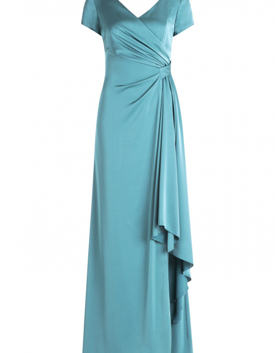 Robes soirées cocktails  Nicole Couture robe vert sauge  
