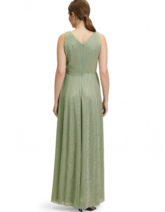 Robes soirées cocktails  Nicole Couture Robe verte sauge  