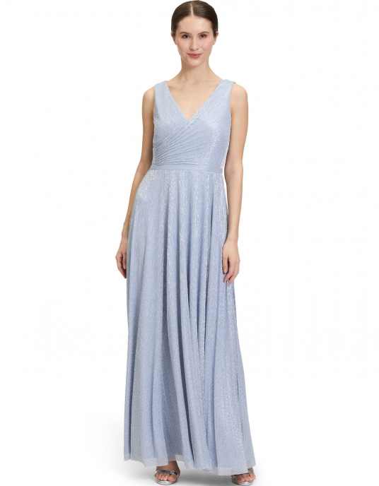 Robes soirées cocktails  Nicole Couture Robe bleu ciel 4819  