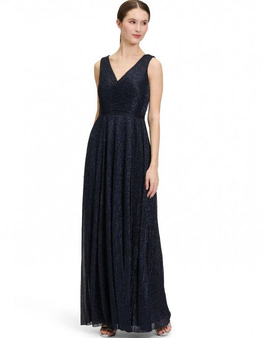 Robes soirées cocktails  Nicole Couture Robe bleu marine 4819 